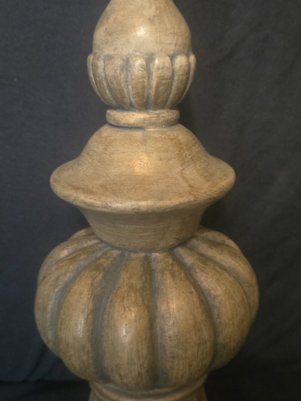 Southern Living At Home Antique Gold Finial | 11" French Country Mantel Decor - Picture 2 of 4